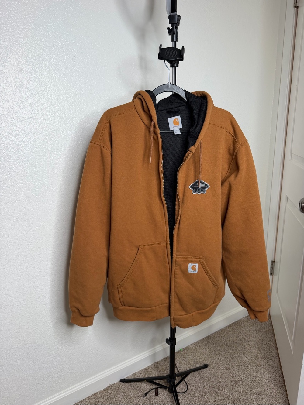 Carhartt Thermal-Lined Zip Hoodie Jacket Brown